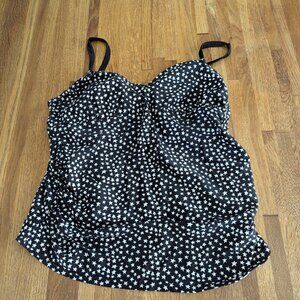 Cute Swimsuit Top Black and White Starts Women's Maternity Size 2